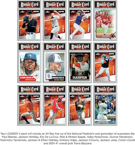 LOADED! Baseball Collector's Box: 4 Certified Mint+ Rookie Cards &amp Rarities - Paul Skenes Shohei Ohtani Nick Kurtz Aaron Judge Cal Raleigh &amp More
