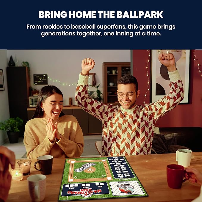 MasterPieces Baseball Dice Board Game - Realistic Gameplay Family Fun for Adults &amp Kids 2-8 Players Ages 6+