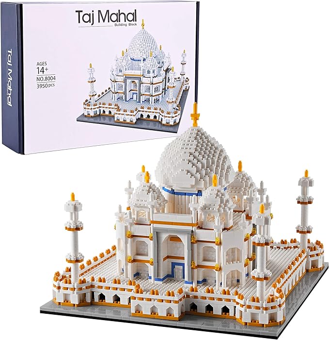 YaJie Taj Mahal Micro Building Blocks Set for Adults Mini Architecture Bricks Building Sets Collection Creative Model Kit Gifts for Age 14+（3950PCS）