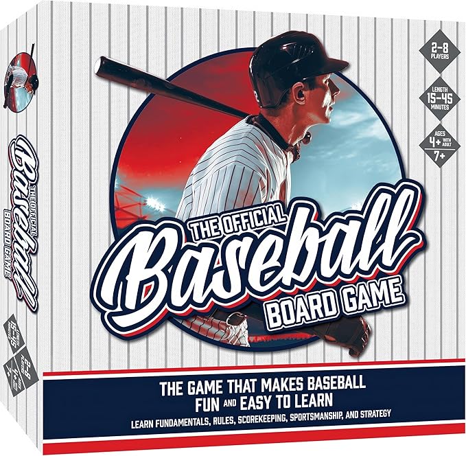 MasterPieces Baseball Dice Board Game - Realistic Gameplay Family Fun for Adults &amp Kids 2-8 Players Ages 6+