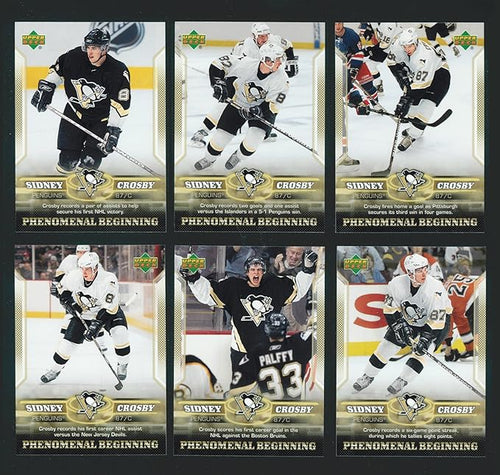 2005/2006 Upper Deck Sidney Crosby Phenomenal Beginnings Gold 21 Card Rookie Card Set w/Jumbo Card