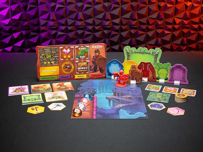 Realms of The Kingdom Expansion – Family Fantasy Board Game for Kids Ages 5+ | Tabletop Adventure with New Hero Gems &amp Quests | Requires The Quest Kids Base Game