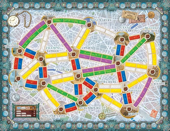 Asmodee Ticket to Ride Paris Board Game - Train Route-Building Strategy Game with Detailed Parisian Buses Fun Family Game for Kids &amp Adults Ages 8+ 2-4 Players 10-15 Min Playtime