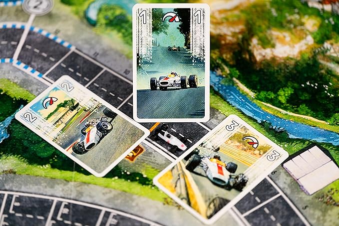 Asmodee Heat: Rocky Roads Board Game Expansion - 2 New Tracks 1966 Championship Season Sliding Skirts Mechanic &amp New Cards Strategy Game for Kids &amp Adults Ages 10+ 1-7 Players 60 Min Pla