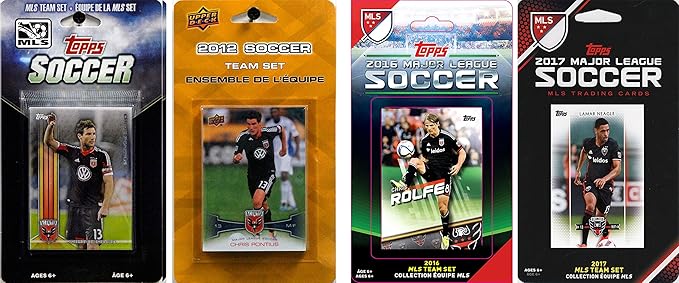 C&ampI Collectables MLS D.C. United Men's 4 Different Licensed Trading Card Team Sets White