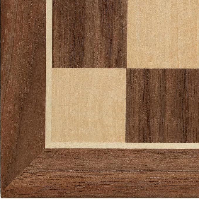 WE Games Classic Walnut Wooden Chess Board Only 14.75 inches Large Chess Board for Adults Wood Veneer Chessboard 1.5 inch Squares