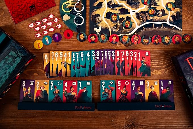25th Century Games Dracula vs Van Helsing – Intense 2-Player Strategy Duel Card and Board Game Gothic Horror Theme for Ages 10+ and 2 Players