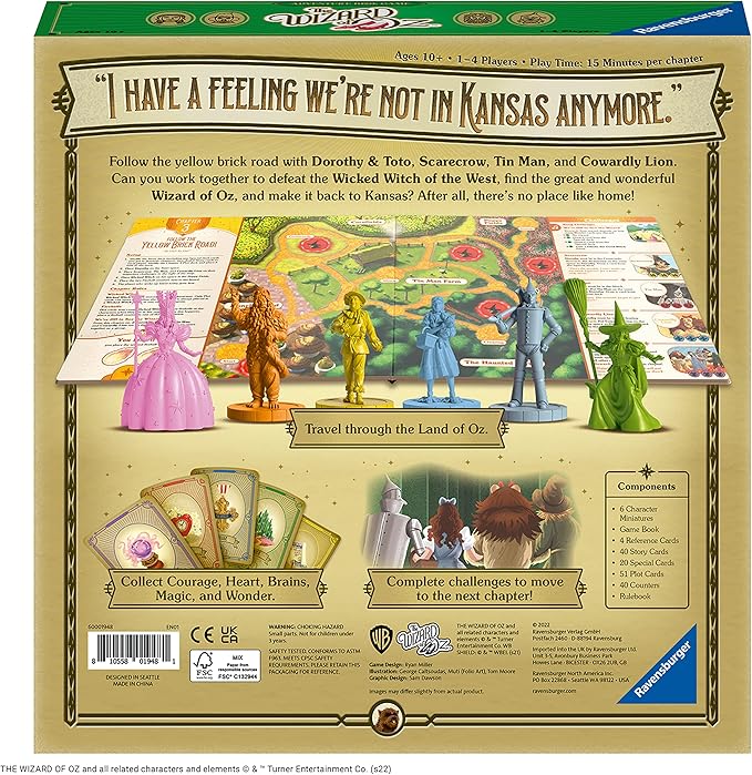 Ravensburger Wizard of Oz Adventure Book Game for Ages 10 &amp Up – Immersive Story-Based Gameplay | Detailed Miniatures | Ideal Gift for Brain Teaser Enthusiasts | Interactive Group Activity