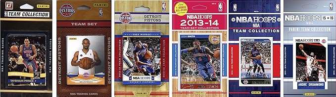 NBA Detroit Pistons 6 Different Licensed Team Set Trading Card