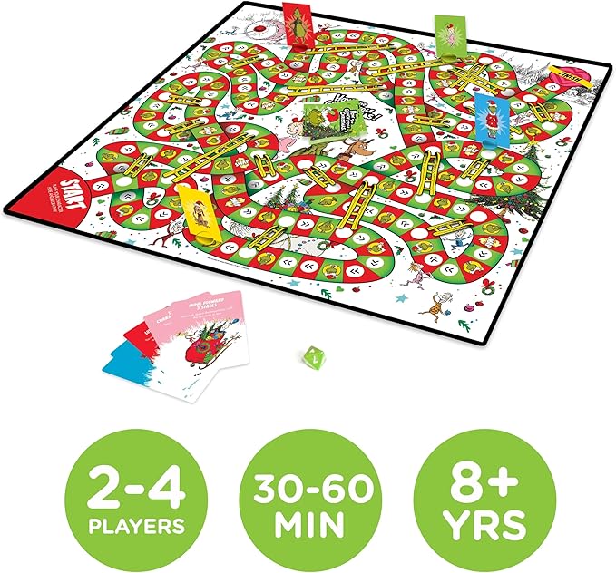 Aquarius Grinchmas Journey Board Game - Fun for Kids &amp Adults - Officially Licensed Dr Seuss Merchandise &amp Collectibles