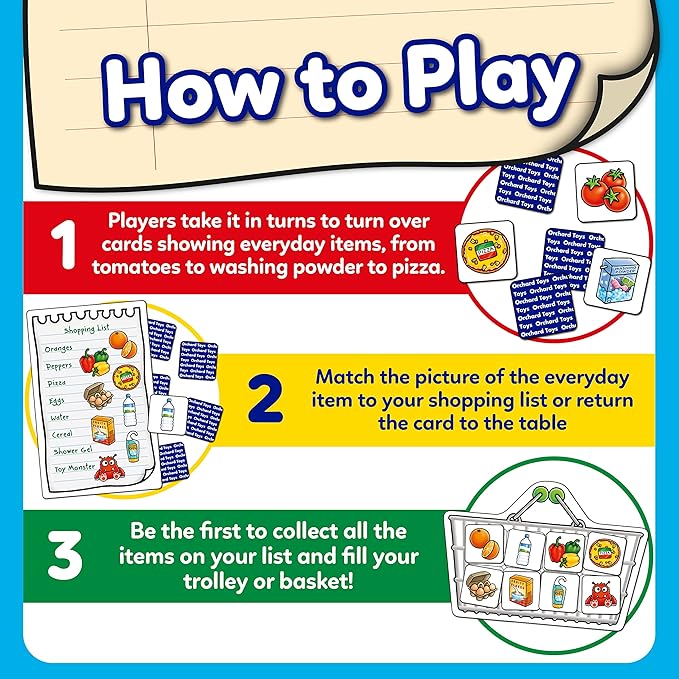 Orchard Toys Shopping List - Educational Memory Game - Age 3-7 - Perfect For Home Learning