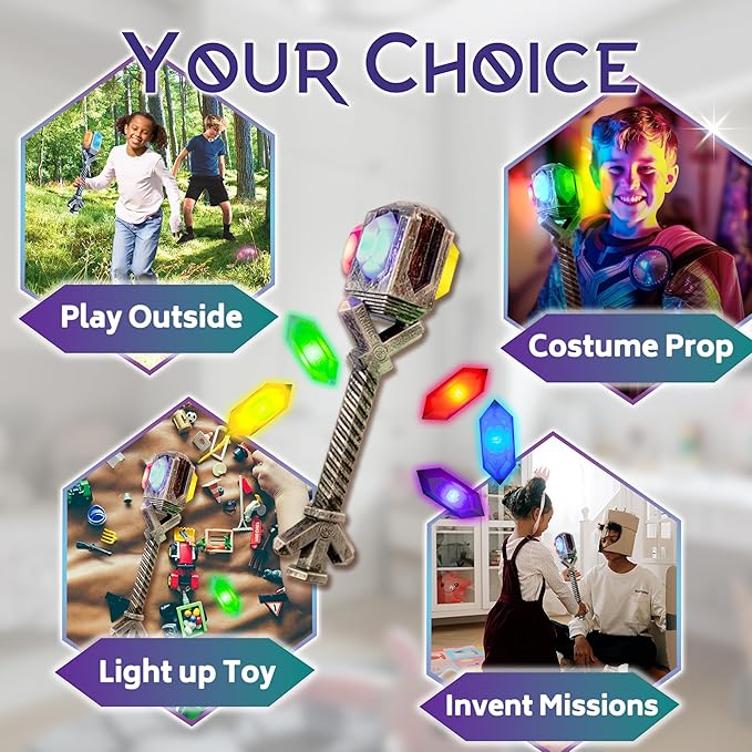 Freeze Tag with a Twist: Vikings of the Northern Lights | 3-10 Players Ages 5+ | Glow in the Dark | Gem Treasure Hunt | RV &amp Family Camping Games | Outdoor Games for Kids | Backyard &amp Summer