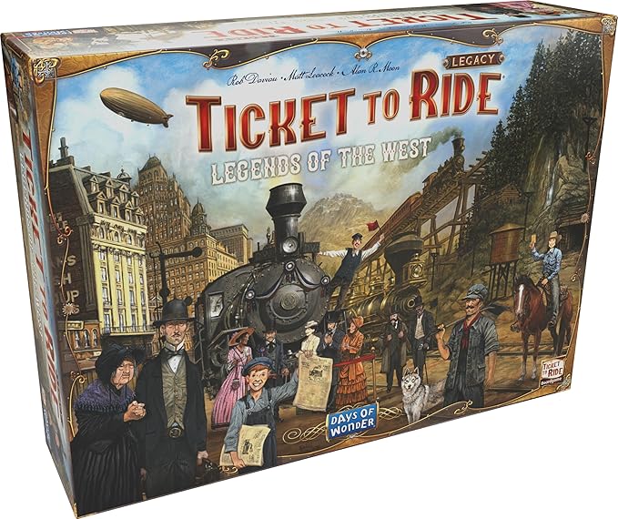 Asmodee Ticket to Ride Legacy: Legends of The West Board Game - The Ultimate Train Adventure! Strategy Game Family Game for Kids &amp Adults Ages 10+ 2-5 Players 20-90 Min Playtime
