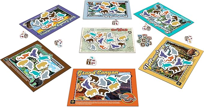 USAOPOLY National Parks Get Wild | Quick-Rolling Dice Game Featuring Iconic National Park Locations | Great Kids Game &amp Family Board Game