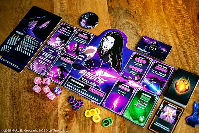 Marvel X-Men Dice Throne Box 1 4 Hero Box Featuring Wolverine Iceman Psylocke &amp Storm Competitive Dice Board Game Stand-Alone &amp Cross Compatible with All Dice Throne Heroes Officially Li