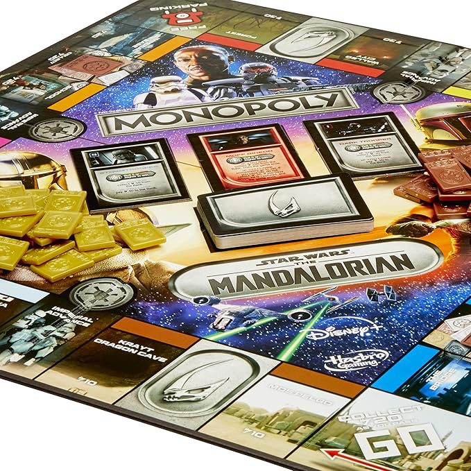 Monopoly: Star Wars The Mandalorian Edition Board Game Inspired by The Mandalorian Season 2 Protect Grogu from Imperial Enemies 2-4 players