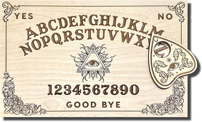 Large Spirit Board - Handmade Talking Board with Wooden Planchette - Premium Quality All Seeing Eye Board