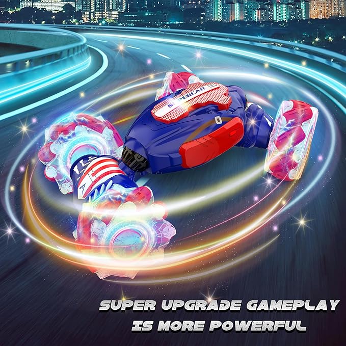 Remote Control Car Gesture Sensing RC Stunt Car 4 WD Transform Off Road for Rotating 2.4Ghz Hand Controlled Remote Control Twister Cars RC Cars for Kids Boys Girls Toy Gift Age 8 9 10 11 12 yr