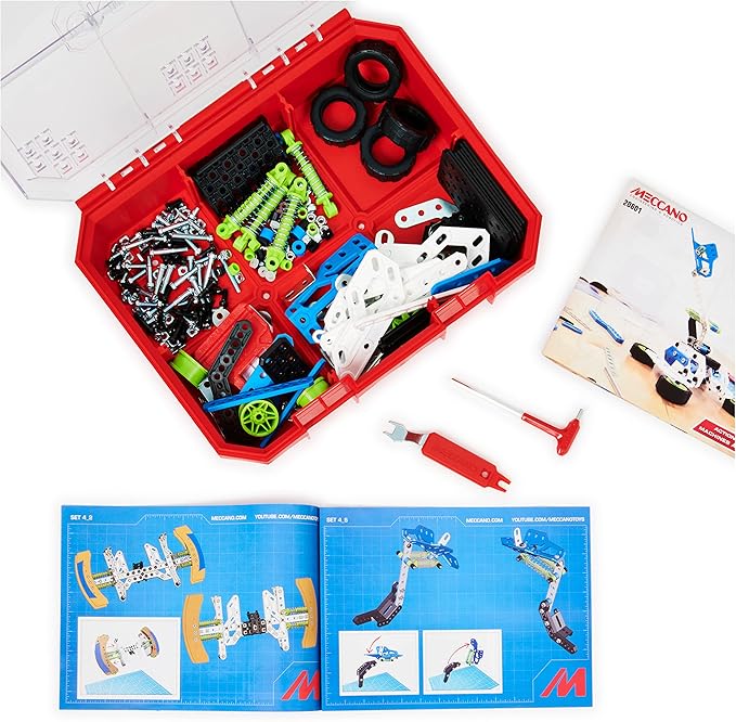 Meccano Action Springs Innovation Set STEAM Building Kit for Kids Aged 10 and Up