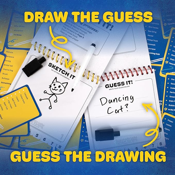 Telestrations 8 Player 2nd Edition Board Game Award Winning Hilarious and Unpredictable Must Have Party Game with a New Look Sketch What Your Read Then Guess What You Saw 4-8 Players Ages 10+