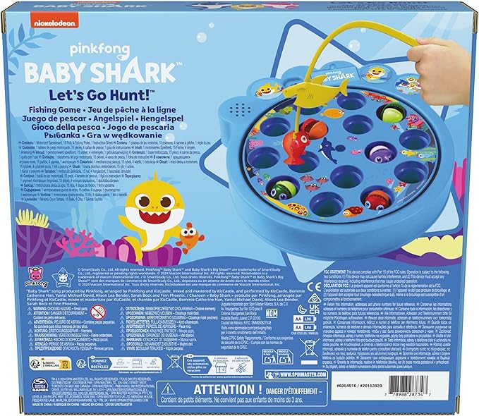 Spin Master Cardinal Games 6054916 Baby Shark Gone Fishing Game Multi Colour Ages 4+