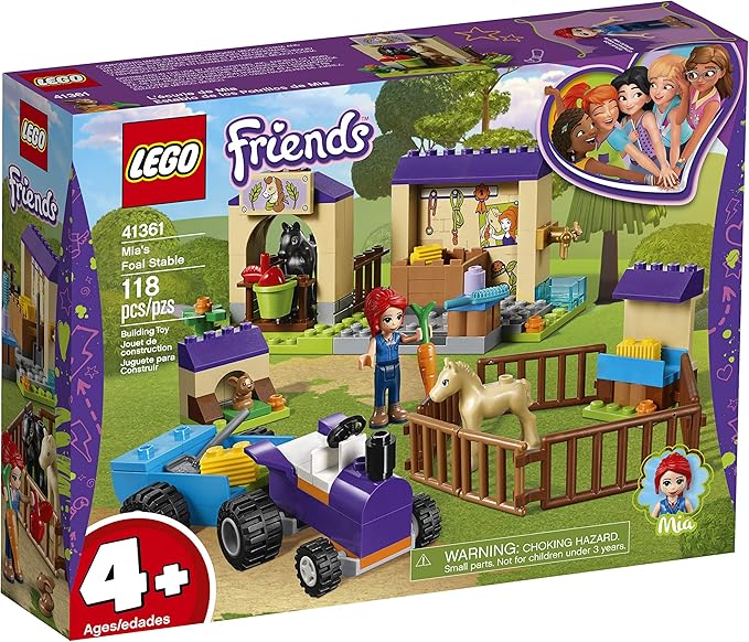 LEGO Friends 4+ Mia's Foal Stable 41361 Building Kit (118 Pieces)