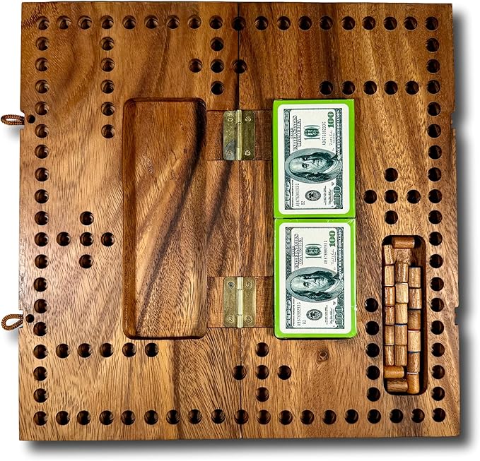 Personalized Pegs and Jokers Game – 4-Player Wooden Board with Cards &amp Pegs