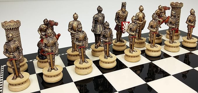 32 Piece Themed Set of Chess Men Pieces - NO Board (Armored Knights)