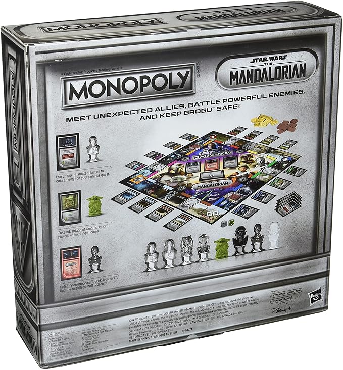 Monopoly: Star Wars The Mandalorian Edition Board Game Inspired by The Mandalorian Season 2 Protect Grogu from Imperial Enemies 2-4 players
