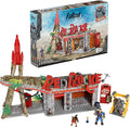 MEGA Fallout Action Figures Building Toys Red Rocket Truck Stop with 824 Pieces 2 Poseable Characters and Accessories for Collectors