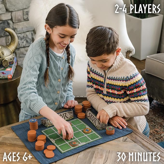 MindWare Skor: A Stacking Strategy Board Game for Kids Ages 6 &amp Up - Family-Friendly Color-Matching Shield-Collecting Games for Families &amp Classrooms - 2 to 4 Players 30-Min Playtime
