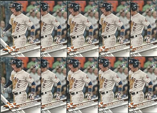 2017 Topps #341 Alex Bregman Rookie 10 Card Investment Lot Houston Astros Variation