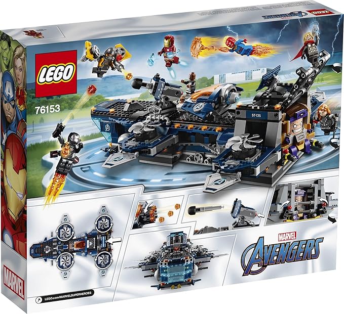 LEGO Marvel Avengers Helicarrier 76153 Fun Brick Building Toy with Marvel Avengers Action Minifigures Great Gift for Kids Who Love Airplanes and Superhero Adventures (1244 Pieces)