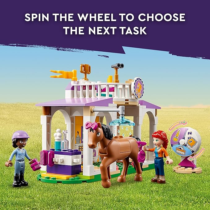 LEGO Friends Horse Training 41746 Toddler Building Toy Great Birthday Gift for Ages 4+ with 2 Mini-Dolls Stable 2 Horse Characters and Animal Care Accessories