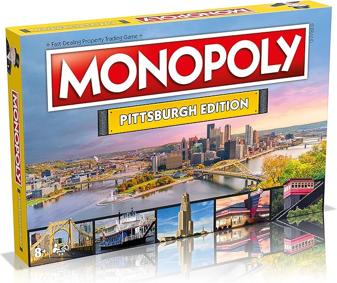 Monopoly Board Game Pittsburgh Edition: 2-6 Players Family Board Games for Kids and Adults Board Games for Kids 8 and up for Kids and Adults Ideal for Game Night