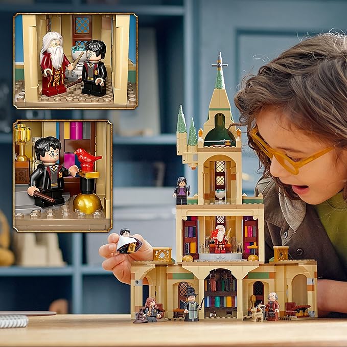 LEGO Harry Potter Hogwarts: Dumbledore’s Office 76402 Castle Toy Set with Sorting Hat Sword of Gryffindor and 6 Minifigures for Kids Aged 8 Plus