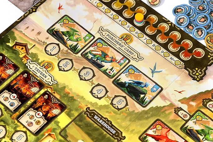 Mindclash Games Emberheart – Mid-Weight Worker Placement &amp Dragon Rescue Strategy Board Game | 2-4 Players | 60-90 Min Playtime | Fantasy Strategy Adventure