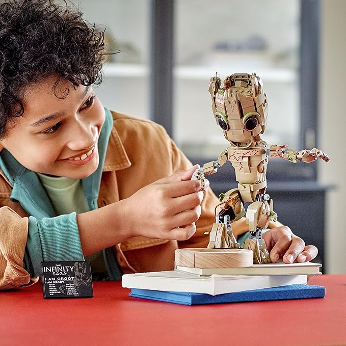 Lego Marvel I am Groot 76217 Building Toy Set - Action Figure from The Guardians of The Galaxy Movies Baby Groot Model for Play and Display Great for Kids Boys Girls and Avengers Fans Ages 10+