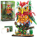 Sillbird Owl Flower Building Sets for Adults Women Men Mom Girlfriend Wife Creative Gifts Artificial Floral Animals for Home Office Decorations for Table Desk - Creative Botanical Collection Model