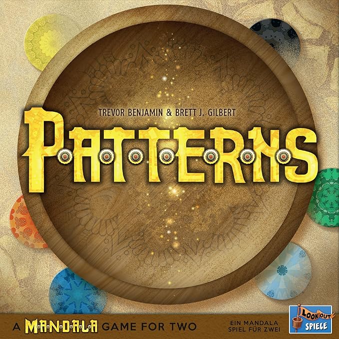 Patterns: A Mandala Game - Engaging Strategy Board Game with Unique Tea Towel Play Mat Fun Family Game for Kids and Adults Ages 10+ 2 Players 15 Minute Playtime Made by Lookout Games