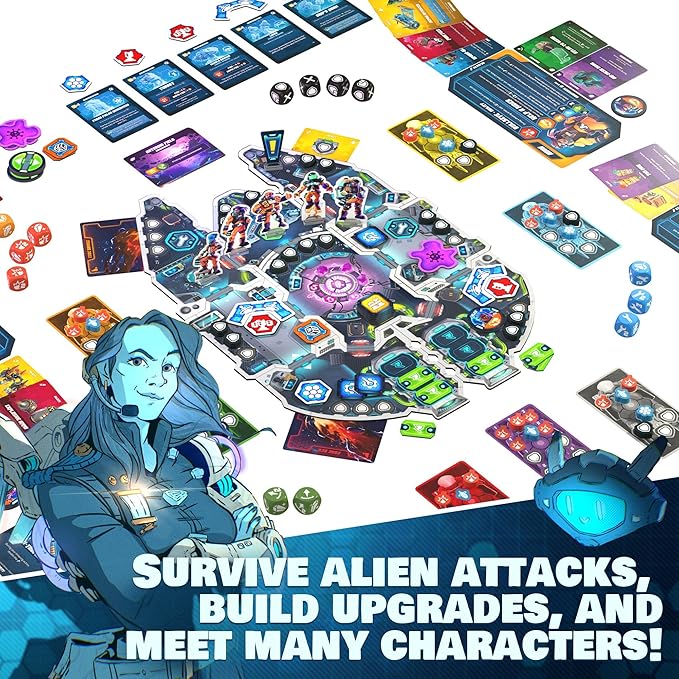 SAVANA Spark Riders 3000 - Rider Edition - Sci-Fi Survival Board Game | Pilot Repair &amp Fight Aliens with The Interactive App | 1–4 Players Ages 10+ 60 Min Playtime | Solo &amp Team Strategy Ga
