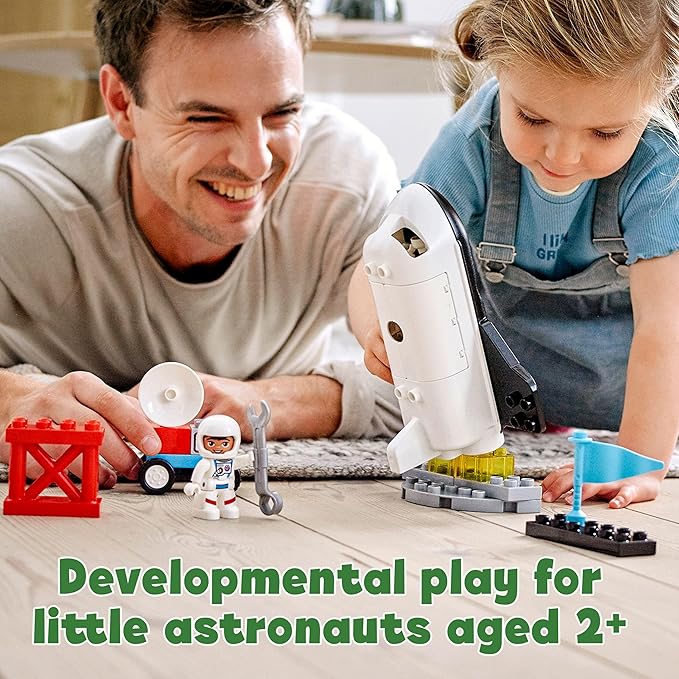 LEGO DUPLO Town Space Shuttle Mission Rocket Toy 10944 Set for Preschool Toddlers Age 2-4 Years Old with Astronaut Figures