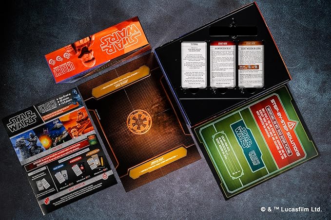 Asmodee Star Wars UNLOCK! The Escape Game - Embark on Epic Escape Room Adventures in a Galaxy Far Far Away Cooperative Game for Kids &amp Adults Ages 10+ 1-6 Players 1 Hour Playtime