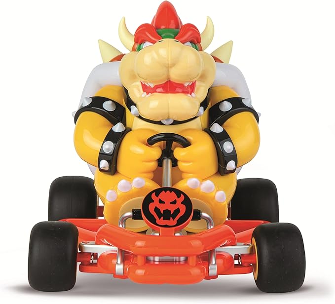 Carrera 200981P RC Official Licensed Mario Kart Pipe Kart Bowser 1:18 Scale 2.4 Ghz Remote Radio Control Car with Rechargeable LiFePO4 Battery - Kids Toys Boys/Girls