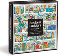 Galison Books and Ladders – Literary Version of Classic Snakes and Ladders Board Game for Adults and Kids Alike Perfect for Family Game Night 2-4 Players Medium