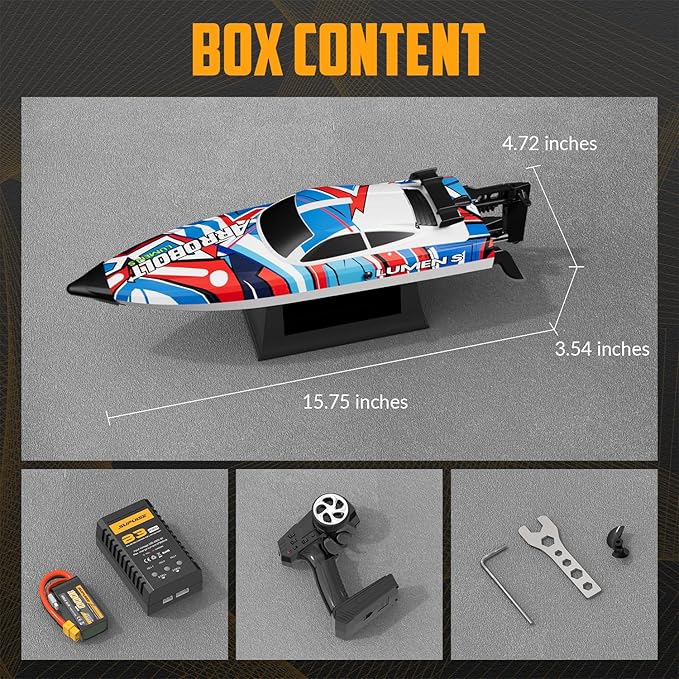 volantexrc Brushless RC Boats for Adults 35+MPH Fast Remote Control Boat for Lakes Full Proportional Boats High Speed RC Boat for Adults (79706)