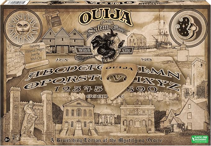 Ouija Salem Edition by Winning Moves Games USA Spooky and Dark Special City Edition Ouija Board for 2+ Players Age 8+