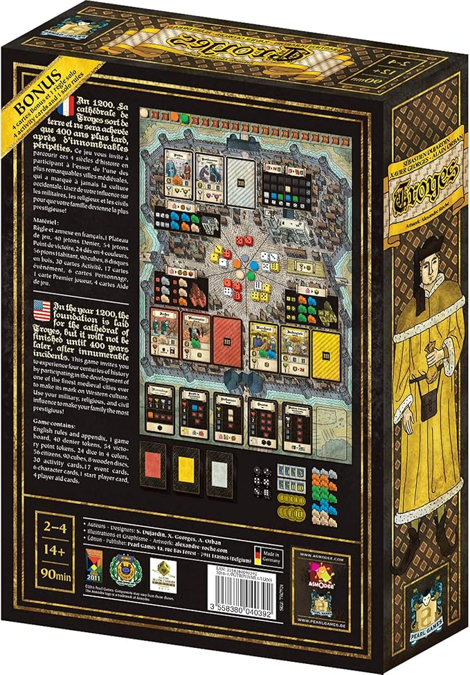 Troyes Board Game - Experience The Richness of Medieval France in This Acclaimed Strategy Game! Family Game for Kids and Adults Ages 14+ 2-4 Players 90 Minute Playtime Made