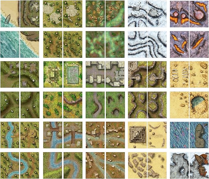 Giant Book of Battle Mats Wilds Wrecks &amp Ruins by Loke - Merchandise Game