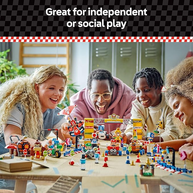 LEGO Super Mario: Mario Kart Baby Peach &amp Grand Prix Set Home Circuit - Nintendo Toy Building Set for Kids Girls and Boys Ages 8+ - Collectible Toy - Gift Idea for Birthdays - 72036